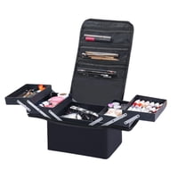 Importclick - Maleta Maquillaje Manicure Cosmetología Tela Portátil 26X28X20 Cm