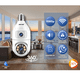 thumbnail image 3 of Cámara de Seguridad doble lente WiFi 360° Full HD - Negro, 3 of 3