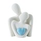 thumbnail image 2 of Figura Abstracta De Cerámica De Pareja Abrazándose Para Decorar La Entrada. Versátil Corazón Azul. Tamaño L, 2 of 3