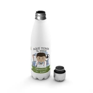 Creango - Botella Agua Termica Aqui Toma El Mejor Fonoaudiologo De Acero Inoxidable