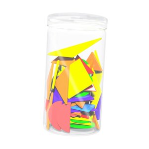 Bothyi - Bloques De Patrones De 80 Piezas, Formas 3D Para Reconocimiento De Formas, Patrones De Simetría