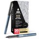 thumbnail image 1 of Bolígrafos Rollerball ARTEZA Pack de 20, Punta de 0,5 mm, Tinta Negra, 1 of 5