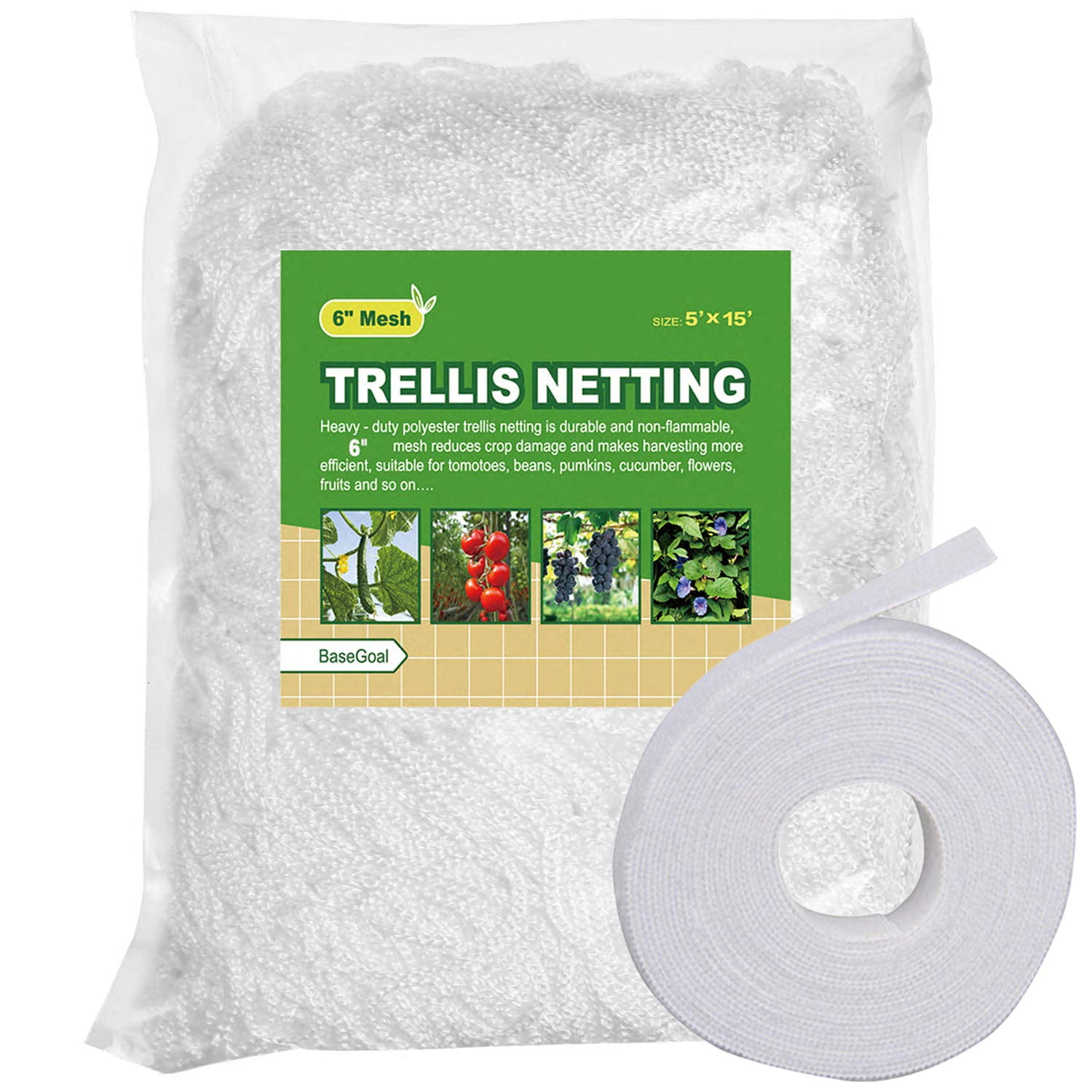 Malla Para Enrejado Basegoal 1.5x4.5m Malla De 15 Cm Poliéster