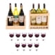 thumbnail image 1 of Botellas De Jugo De Vino En Miniatura Copa Estante De Madera 1:12 Casa De Mu?ecas, 1 of 5