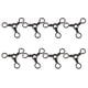 thumbnail image 2 of 6/8/10pcs 3 Way Rolling Barrel Swivels Sólido Rig Ring Pesca Línea Conector B, 2 of 5