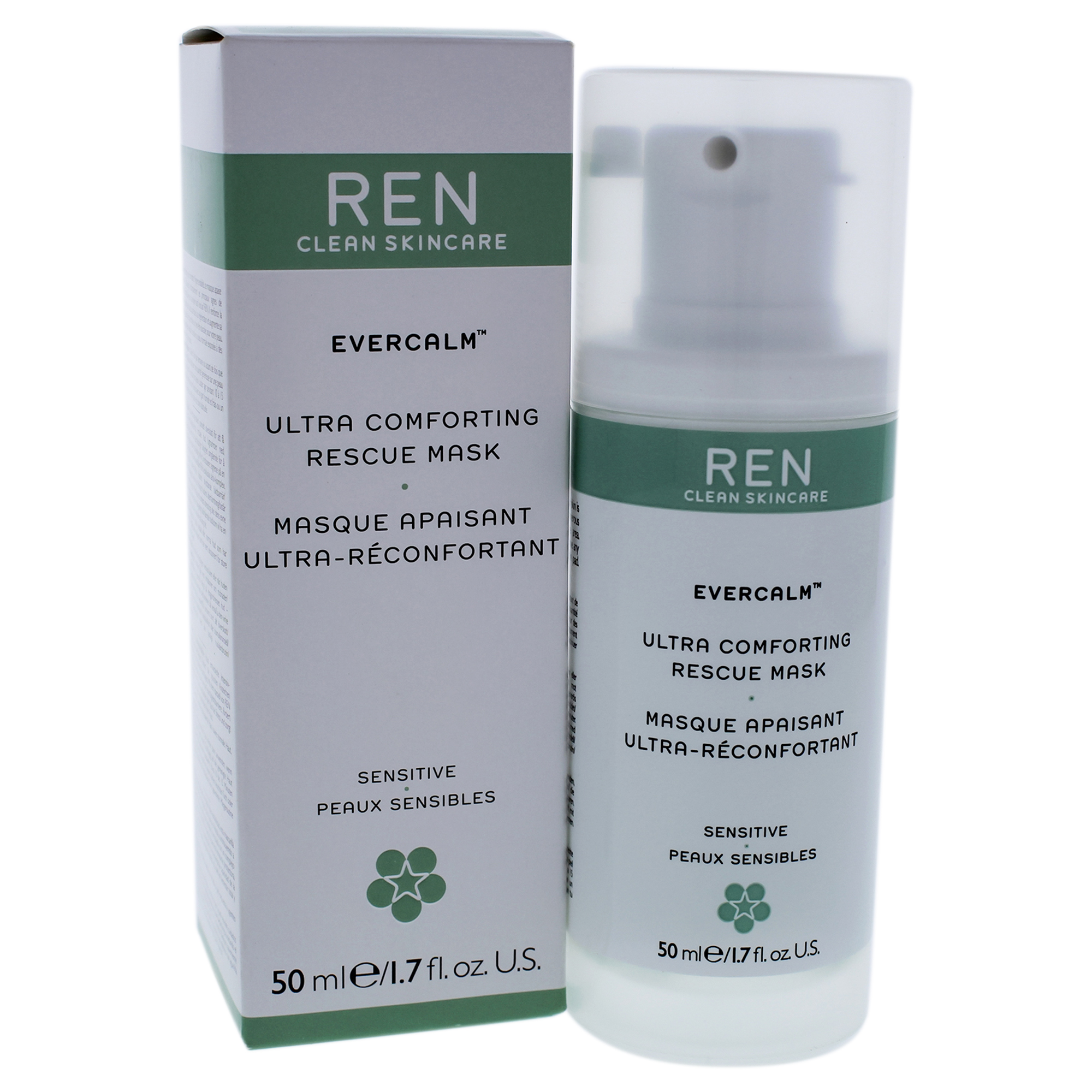 Ren - Máscara De Rescate Ultra Reconfortante Evercalm De Para Unisex - Máscara De 1,7 Oz