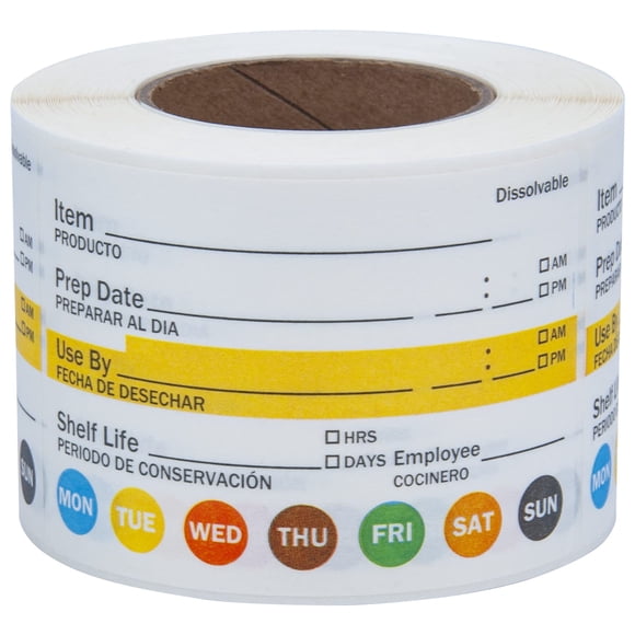Etiqueta L LIKED 2x3 pulgadas – Rollo de 250 etiquetas disolubles