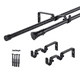 thumbnail image 4 of Set Doble De Barras Para Cortina Extensible 170-320 Cm De Metal Diámetro 16/19 Mm Soporte De Muro Terminal Cónico Color Negro, 4 of 4
