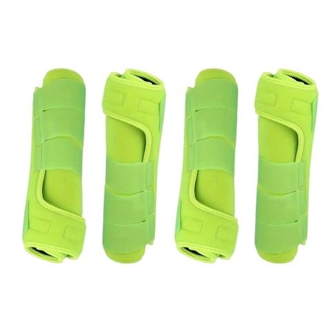 Ioensy - 4X Botas De Caballo Soporte Reutilizable Protección Transpirable Cómodas Cubrepiernas M Verde Claro