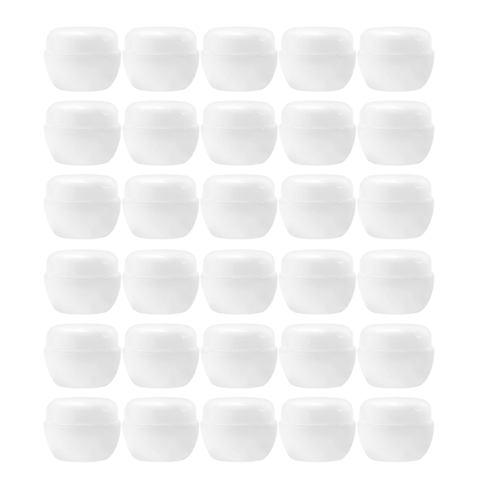 Ioensy - 30 Frascos Cosméticos Recargables 10G Vacío Pequeño Para Bálsamos Loción Muestras Blanco