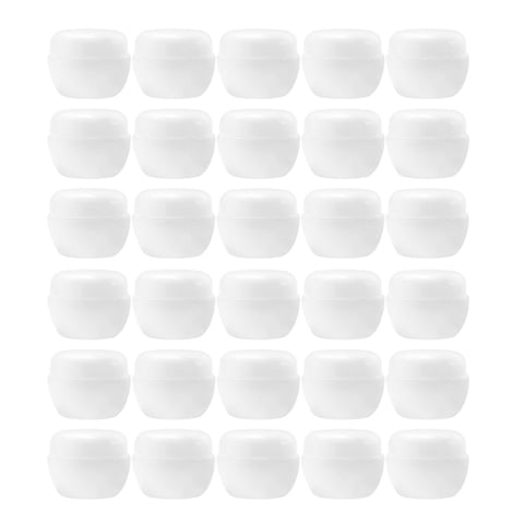 Ioensy - 30 Frascos Cosméticos Recargables 10G Vacío Pequeño Para Bálsamos Loción Muestras Blanco