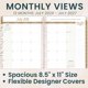 thumbnail image 3 of Planificador Bloom Daily Planners 21 × 28 cm 2026‑2027 Leopardo color tostado, 3 of 8