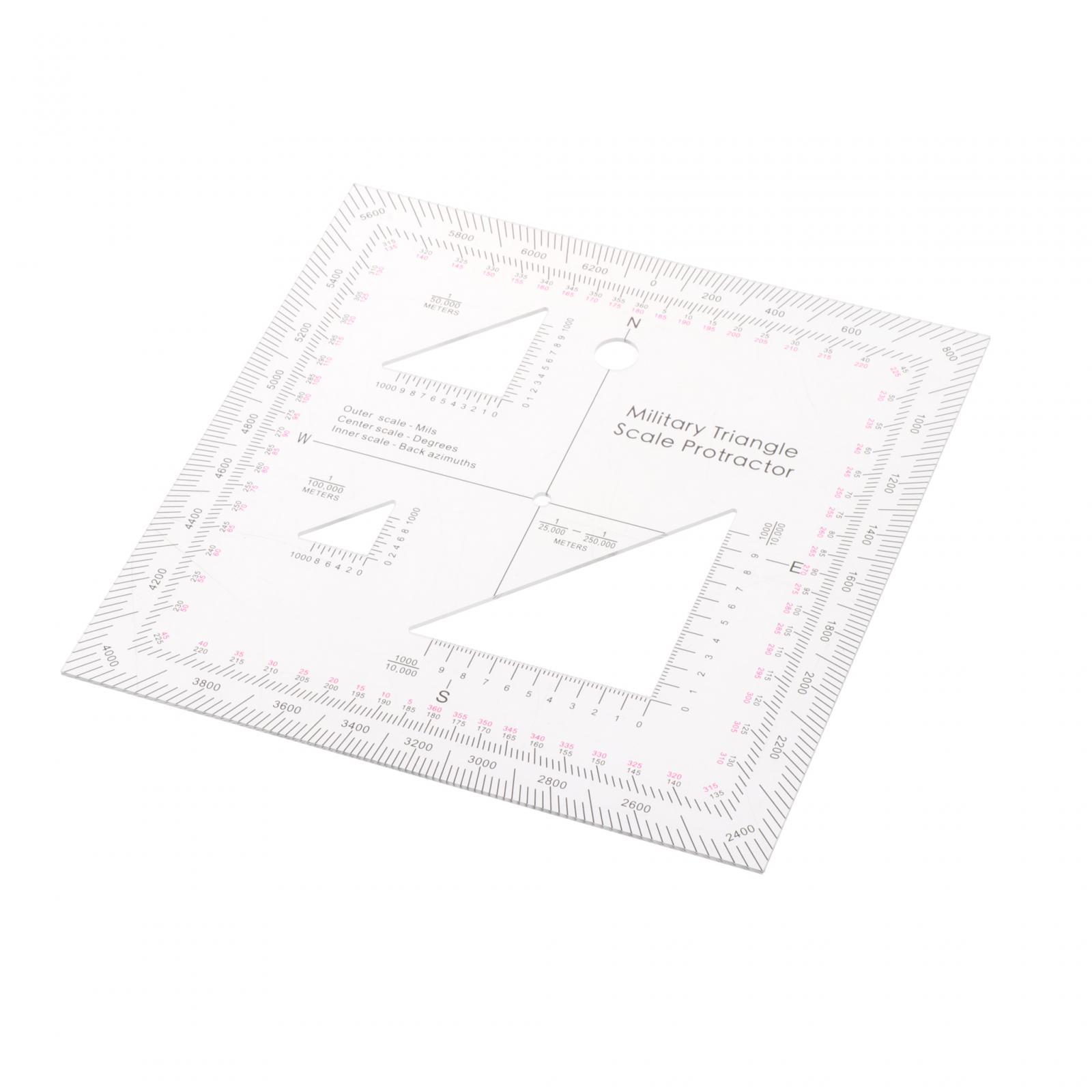 Magideal - Lector De Cuadrícula De Coordenadas Del Transportador De Navegación Terrestre Escala De Coordenadas Para Medición 127X127 Cm