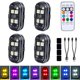 thumbnail image 1 of Luces estroboscópicas LED inalámbricas Aukmak de 4 piezas con control remoto, 1 of 9