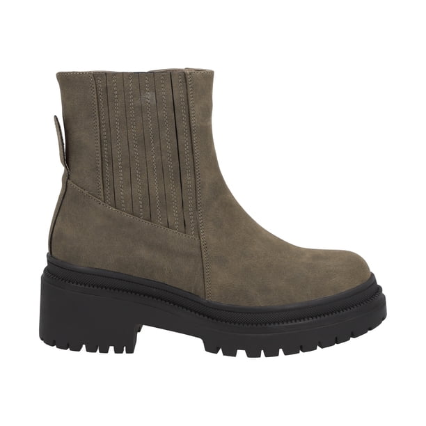 Botin Mujer Oliva Plataforma Celia Detogni