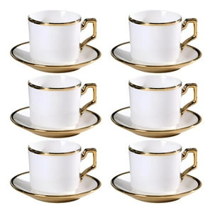 Genérico - Juego Taza Café Platillo Decorativo Mesa Elegante Hogar Jhn