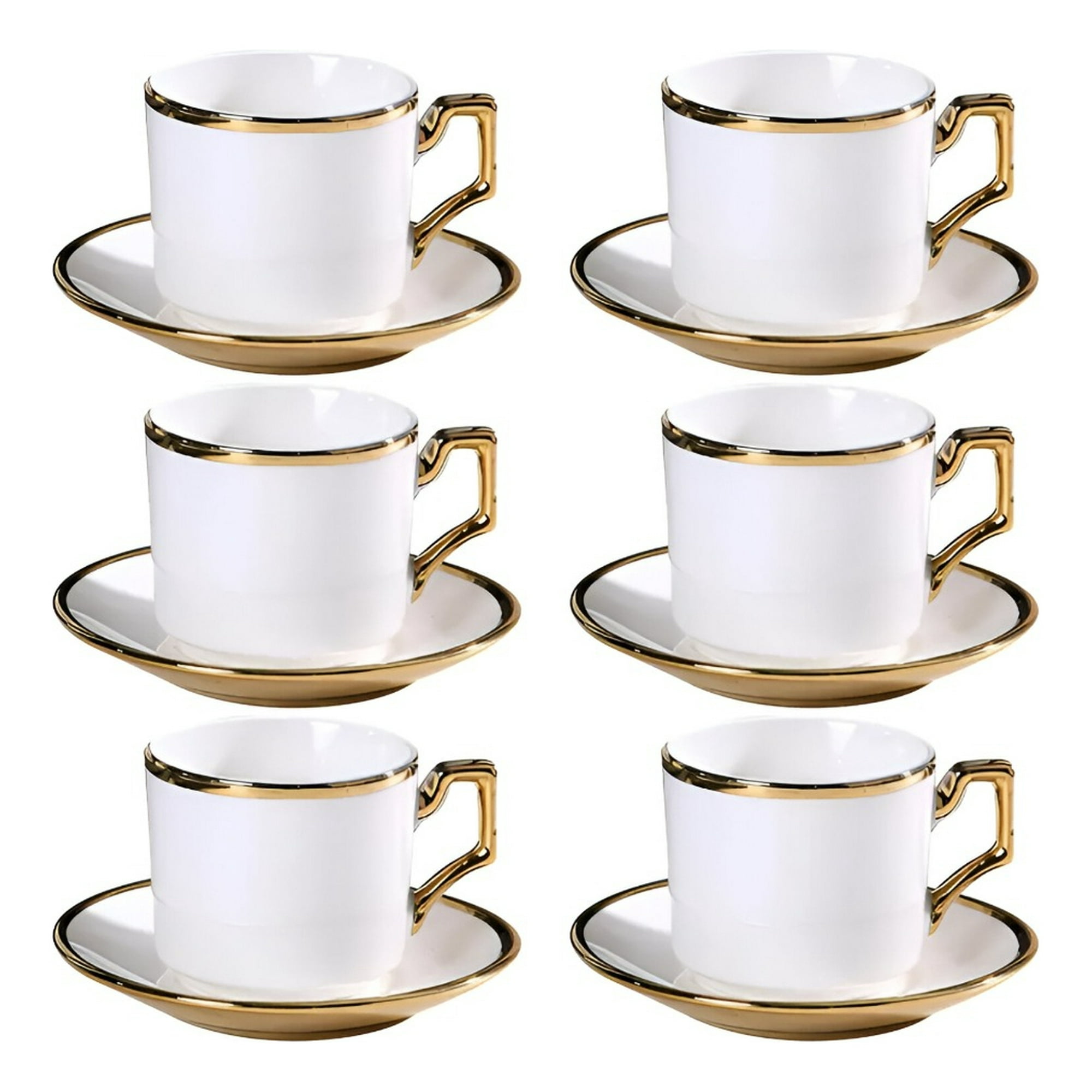Genérico - Juego Taza Café Platillo Decorativo Mesa Elegante Hogar Jhn