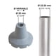 thumbnail image 3 of Muletas KMINA Heavy Duty de 7/8 pulgadas (2 unidades), goma gris, 3 of 7