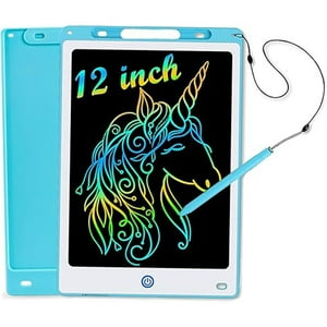 Veatool - 12 Pulgadas Tablero Electrónico,Pantalla A Color Para Creación, Arte Infantil Juguete Educativo Portátil,Pizarron Magico, Reutilizable, Borrable,Juguetes Para Niños Y Niñas A Partir De 4 Años(Azul)