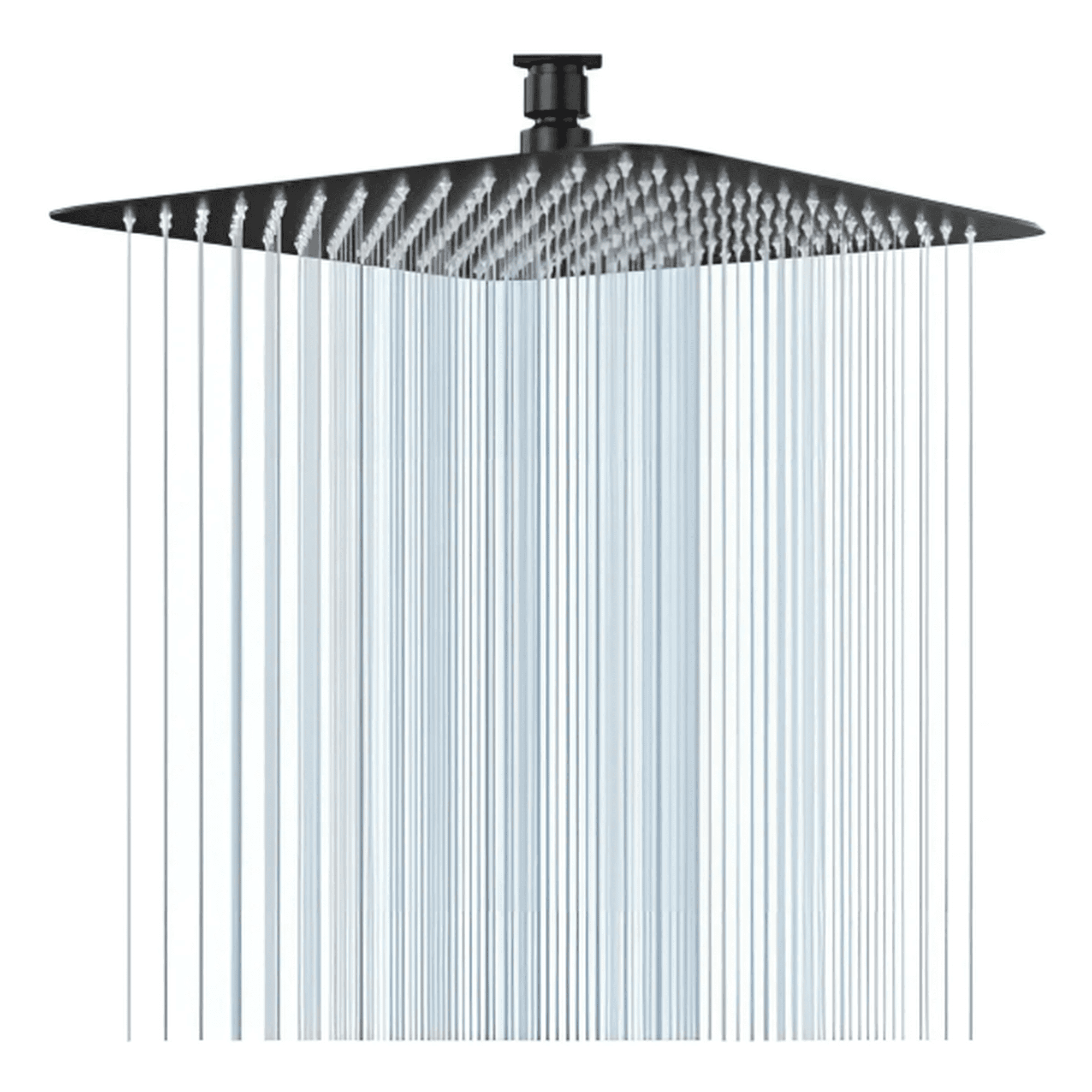 Taumm - Plato De Ducha Cuadrado 25cm Schwartz Negro Acero Inoxidable