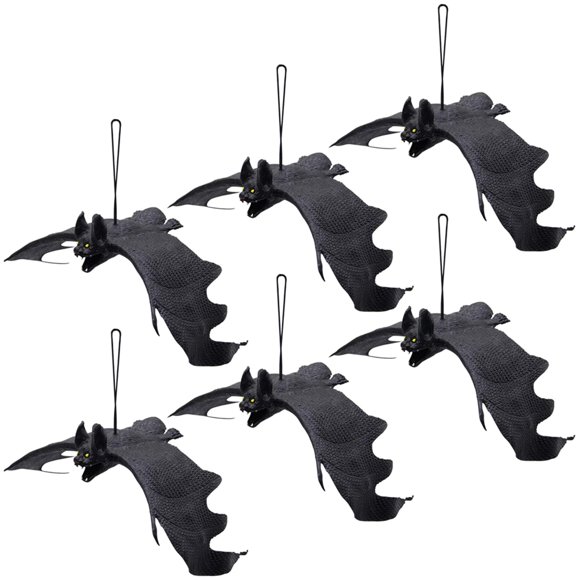 Murciélagos Colgantes ATDAWN Pack de 6 - 28 cm de Goma Espeluznante