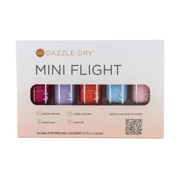 Set de laca de uñas Dazzle Dry Mini Flight Happy Hues x5