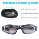 thumbnail image 5 of Gafas de natación antivaho, antifugas, para interiores y exteriores, con protección UV y lentes transparentes espejadas para adultos, mujeres, hombres y jóvenes., 5 of 8