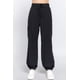thumbnail image 1 of Saronite Pantalones Deportivos Cargo de Tejido Elástico, Ligeros y Sólidos, con Dos Bolsillos Laterales, Largos y Negros (para Mujer)., 1 of 1