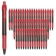 thumbnail image 1 of Paquete De 50 Bolígrafos Retráctiles De Gel Tinta Roja Punta Extrafina De 0 5 Mm Para Oficina Escuela Y Diario, 1 of 7