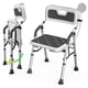 thumbnail image 1 of Silla de ducha plegable Eldcura con brazos, respaldo y altura ajustable, 1 of 6