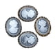 thumbnail image 5 of 4 piezas de botones de vástago de cristal rhinestone ovales vintage para coser decoración, 5 of 5