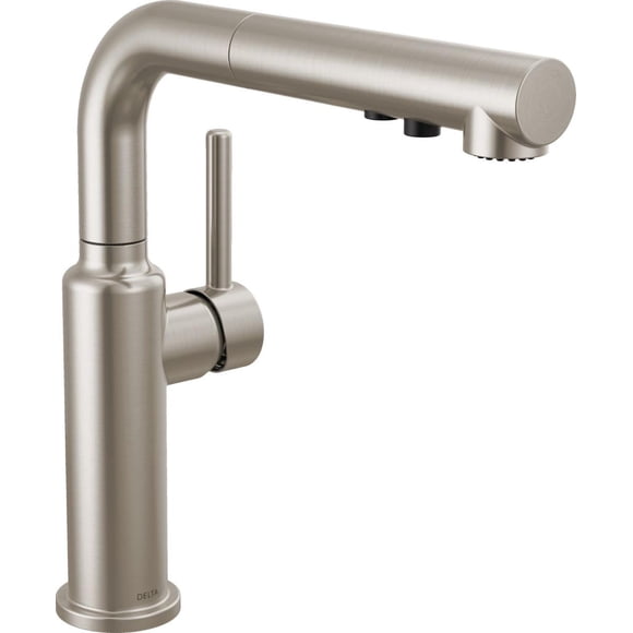 Grifo De Cocina Daneri De Níquel Cepillado Con Pulverizador Extraíble