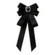 thumbnail image 1 of Broche de cinta con lazo preatado para mujer, con para mujer y niña, pajarita elegante para accesorios de disfraces, blusa de fiesta de negro, 1 of 5