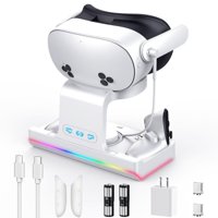 Base De Carga Aaronmei Meta Quest 3S 18W Rgb Blanco