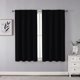 thumbnail image 1 of Cortinas opacas CUCRAF con bolsillo para barra, 183 cm de largo, 2 paneles, color negro, 1 of 7
