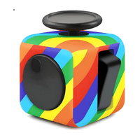 Fidget Cube Antiestres Belug Con 6 Funciones, Juguete Estress Arcoiris