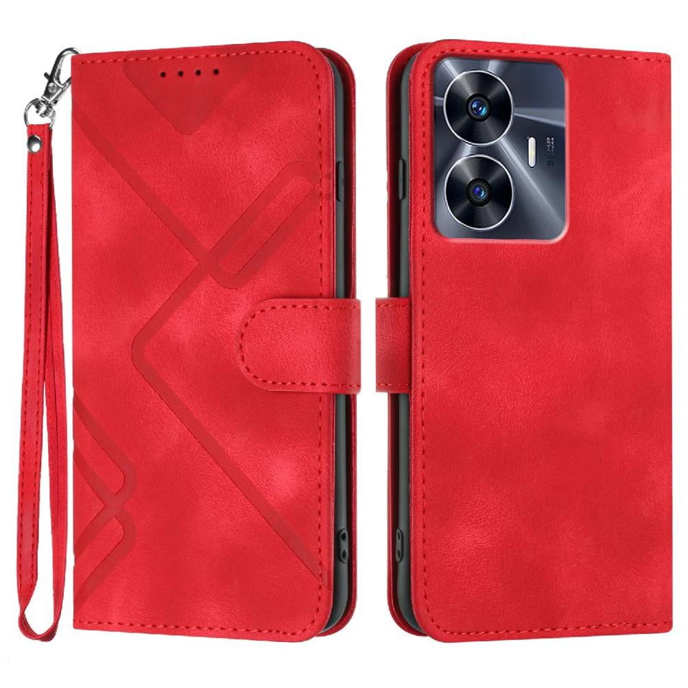 RonRun Cover A Libro Per Realme C55, Custodia In Pelle PU Con Supporto Pieghevole, 3 Slot Per Carte E Portamonete, Chiusura Magnetica, Protezione 360°, Colore Nero. - 3