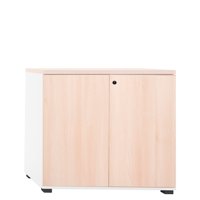 Form Office - Gabinete Bajo Con Puertas 80X40X75 Wengue/Gris