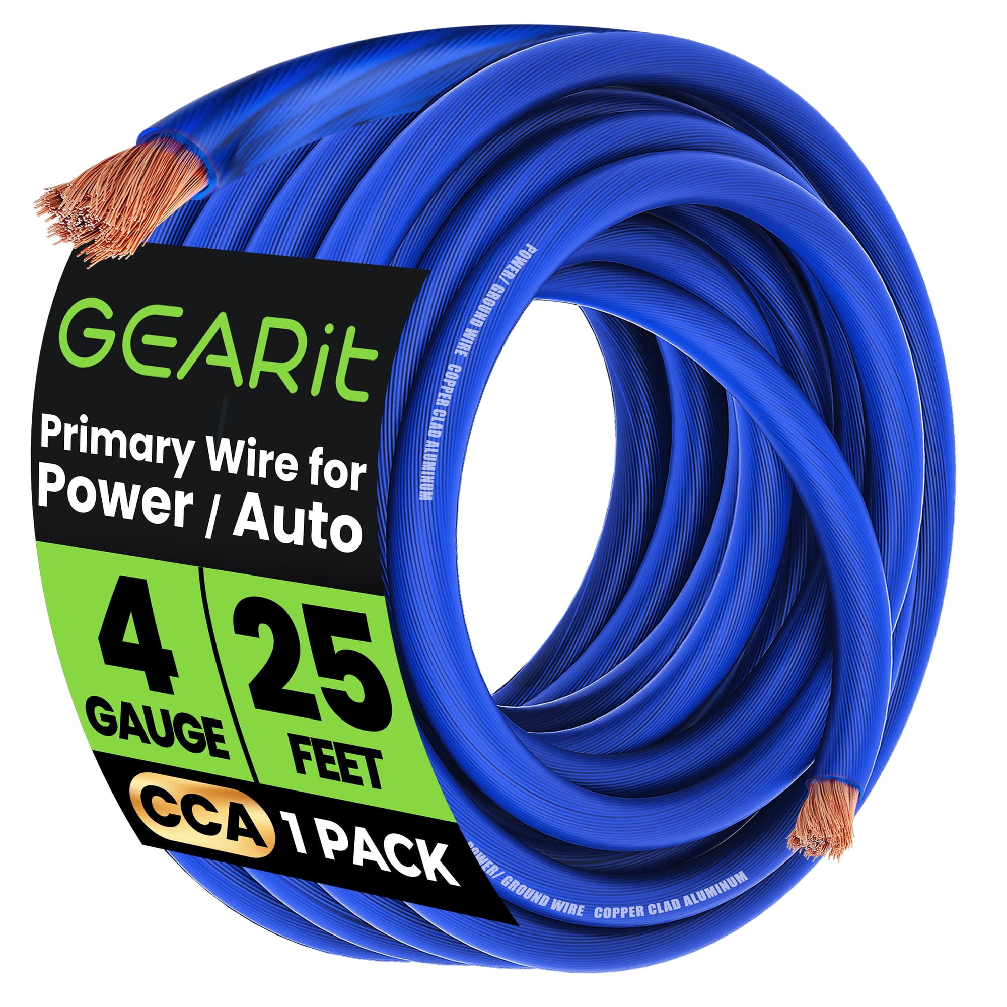 Wire Gearit Calibre 4 (7 M, Azul Translúcido), Cobre Cca
