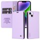 thumbnail image 1 of Funda Billetera de Cuero para iPhone 15 Plus con Tarjetero y Soporte - Tapa Magnética Morado, 1 of 6