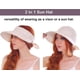 thumbnail image 2 of Sombreros Simplicity para mujer con visera de playa convertible y protección solar UV UPF 50+, 2 of 5