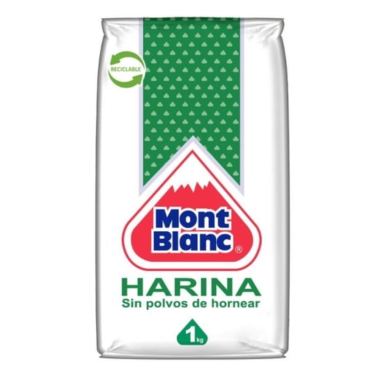 Harina Sin Polvos De Hornear Bolsa 1 Kg Mont Blanc