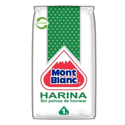 Harina Sin Polvos De Hornear Bolsa 1 Kg Mont Blanc