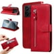 thumbnail image 3 of Funda con Cremallera para Xiaomi Poco X6 Pro, Carcasa Cartera de Cuero PU con Soporte y Tarjetero, 3 of 6