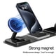 thumbnail image 3 of Cargador inalámbrico 3 en 1 con carga rápida de 15 W, diseño plegable, alineación magnética para teléfono, reloj y auriculares, compatible con varios dispositivos, entrada Type-C.-Negro, 3 of 5