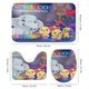 thumbnail image 3 of Canticos-theme 4-Piece Shower Curtain Set with Rugs, Waterproof Bathroom Decor Set Includes Bath Mat, U-Shaped Rug, Toilet Lid Cover and Curtain with Hooks, 3 of 6