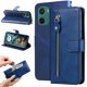 thumbnail image 3 of Funda tipo cartera para Motorola Moto G05 con bolsillo con cremallera y ranuras para tarjetas – Función de soporte Azul, 3 of 5