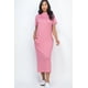 thumbnail image 1 of Vestido Estilo Camiseta Con Bolsillos Laterales Talla Grande Para Mujer, 1 of 2