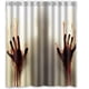 thumbnail image 1 of Cortina de ducha con ganchos "Sangre, te estoy observando", 60 x 72 pulgadas, 1 of 3