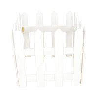 Magideal - Valla De Madera Valla De Madera Para Jardín, Longitud De 120 Cm, Valla Decorativa Para Bordes De Paisaje, Valla De Estacas Para Césped, Árboles Y Maci Blanco Alto 30Cm